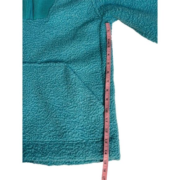 Lands' End Women's XS teal Fleece Pullover Sweater Quarter-Zip - Picture 4 of 10